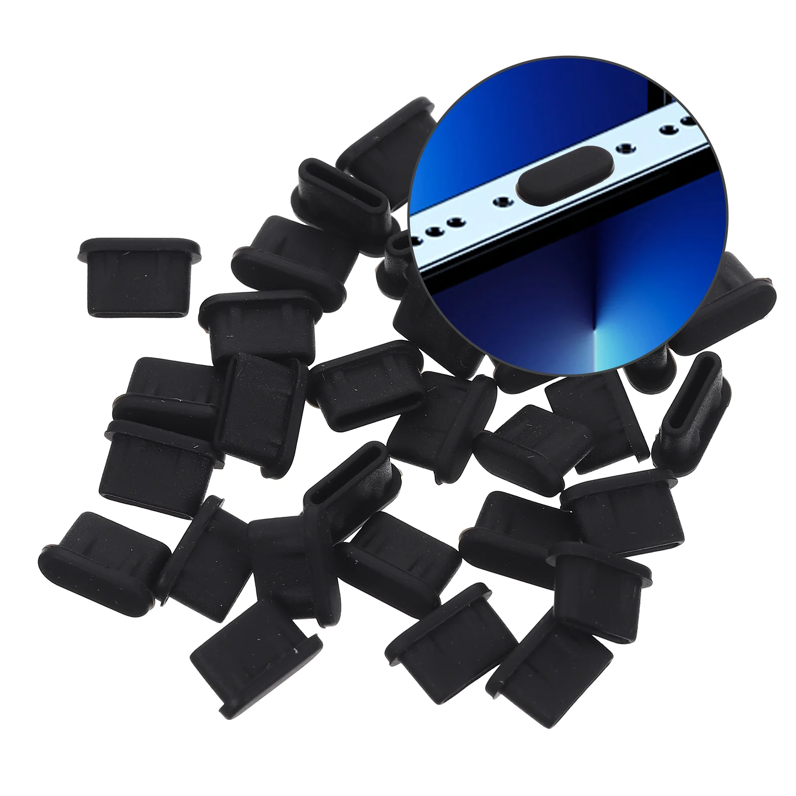 

30pcs Charging Port Plugs USB3.1 Type-C Silicone Anti Dust Cover Protector