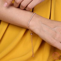 celayi new 925 sterling silver bracelet for women european and american fashion adjustable zircon bracelet rose gold luxury gift