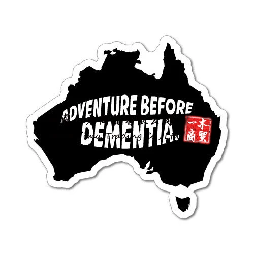 

Смешная наклейка на автомобиль «Приключения перед деменцией», флаг автомобиля Aussie 4x4