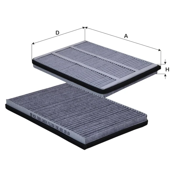 

Store code: HCK7063 content of pollen filter (carbon) A-CLASS W168 9704 VANEO