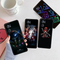 mobile phone case for oneplus 8t 7 9 10 pro nord 2 9r black shell for oppo f19 a53 a93 a15 a52 cover cool avengers infinity war