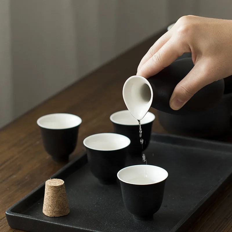 

Japanese Style Wine Bottle Pot Set Hot Wine Warm Wine Pot Ceramic Wineware High Quality Drinkware Alcohol Bottle Wine Supplies