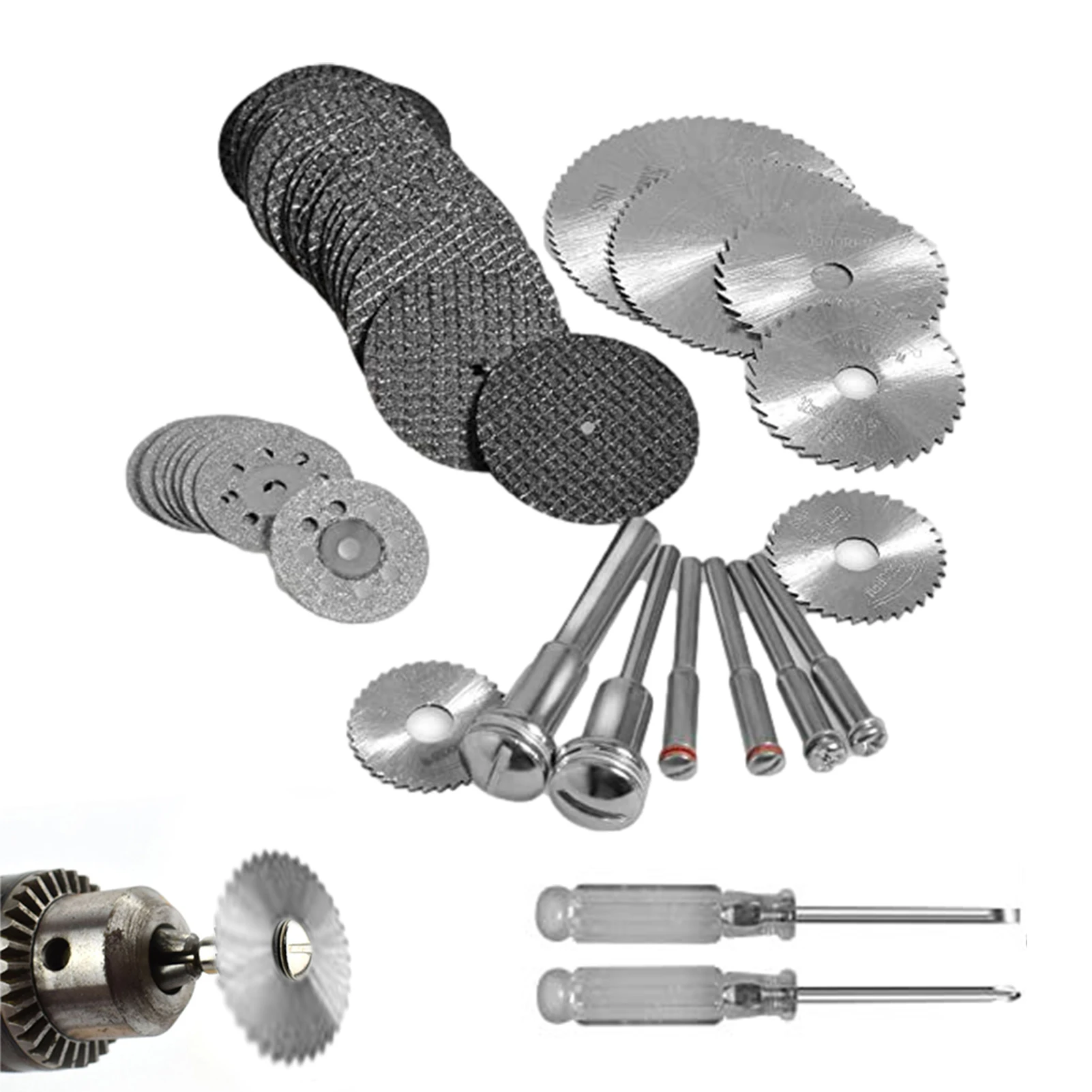 

Металлическое режущее полотно для циркулярной пилы, 44 шт., набор режущих лезвий для резки металла и стали, полотно для циркулярной пилы с 2 на...