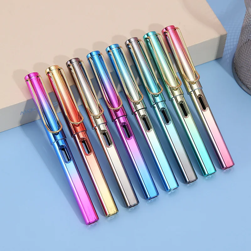 

1Pc Vintage Morandi Fountain Pen EF Nib Ink Pens Hooded Nib Plastic Office School Stationery Supplies Writing