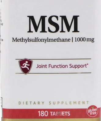 

MSM maximum strength 1000mg Supports joints and connective tissue.180 pcs/bottle