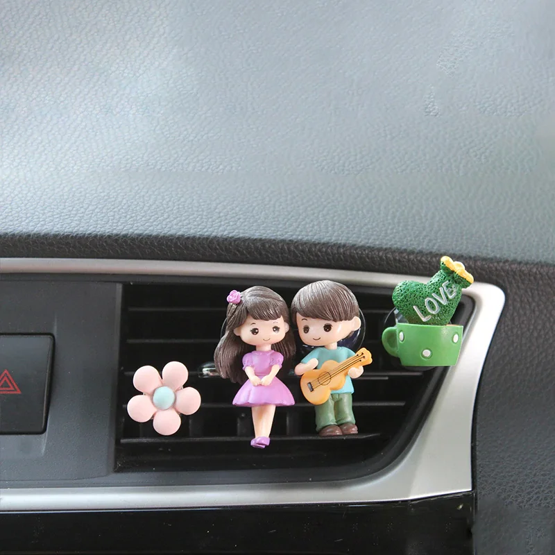 

Couple Decoration Car Air Outlet Perfume Clip Aromatherapy Air Conditioning Cute Decoration Car Accessories