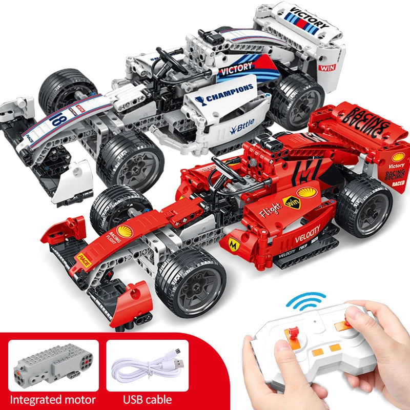 

Высокотехнологичная экспертная Модель гоночного автомобиля F1 с дистанционным управлением, строительные блоки, городская формула, спортив...
