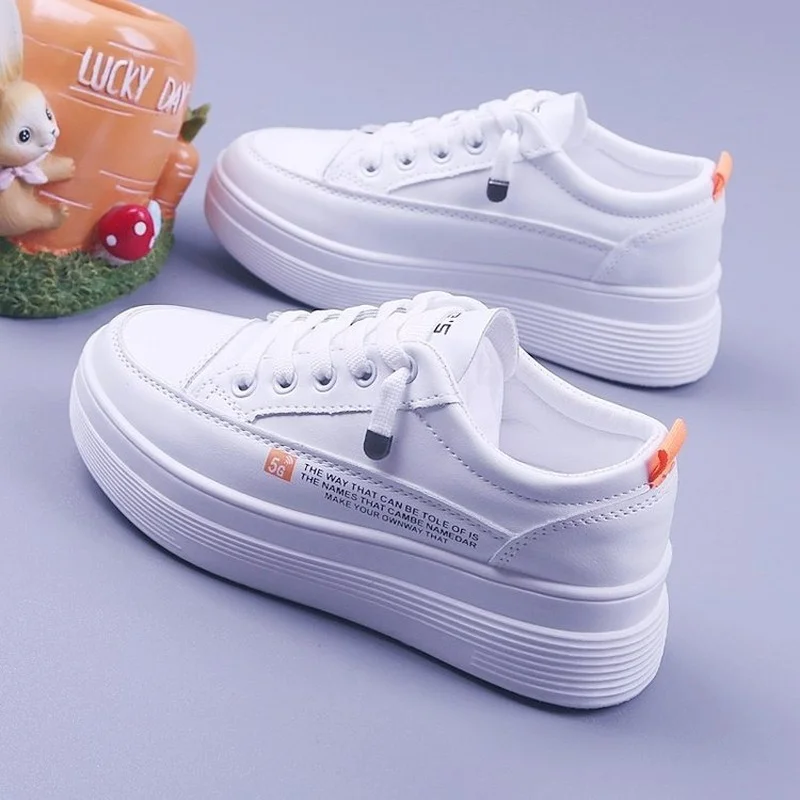 

Miaoguan Inner Height Increasing Spring Woman Vulcanize Slip-on Shoes on Platform Women's Flat Elegant Female Sneakers Ladies 34