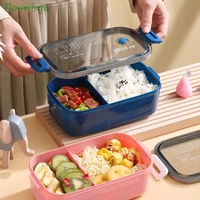 new single layer bento lunch box large capacity lunch containers for kids outdoor office school 2 compartment microwave safe