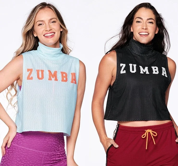 

New Arrived ZW Wear ZIN Womens Knitted Samba fitness Zumba Wear Clothes Tshirt 0193