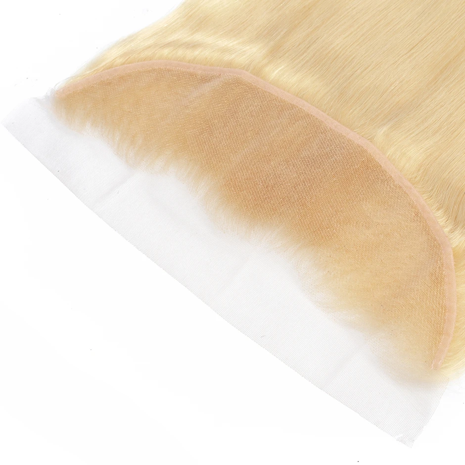 Wholesale 613 Honey Blonde Lace Frontal Straight 13x4 HD Transparent Lace Closure Human Hair Ear to Ear Lace Frontal Closure
