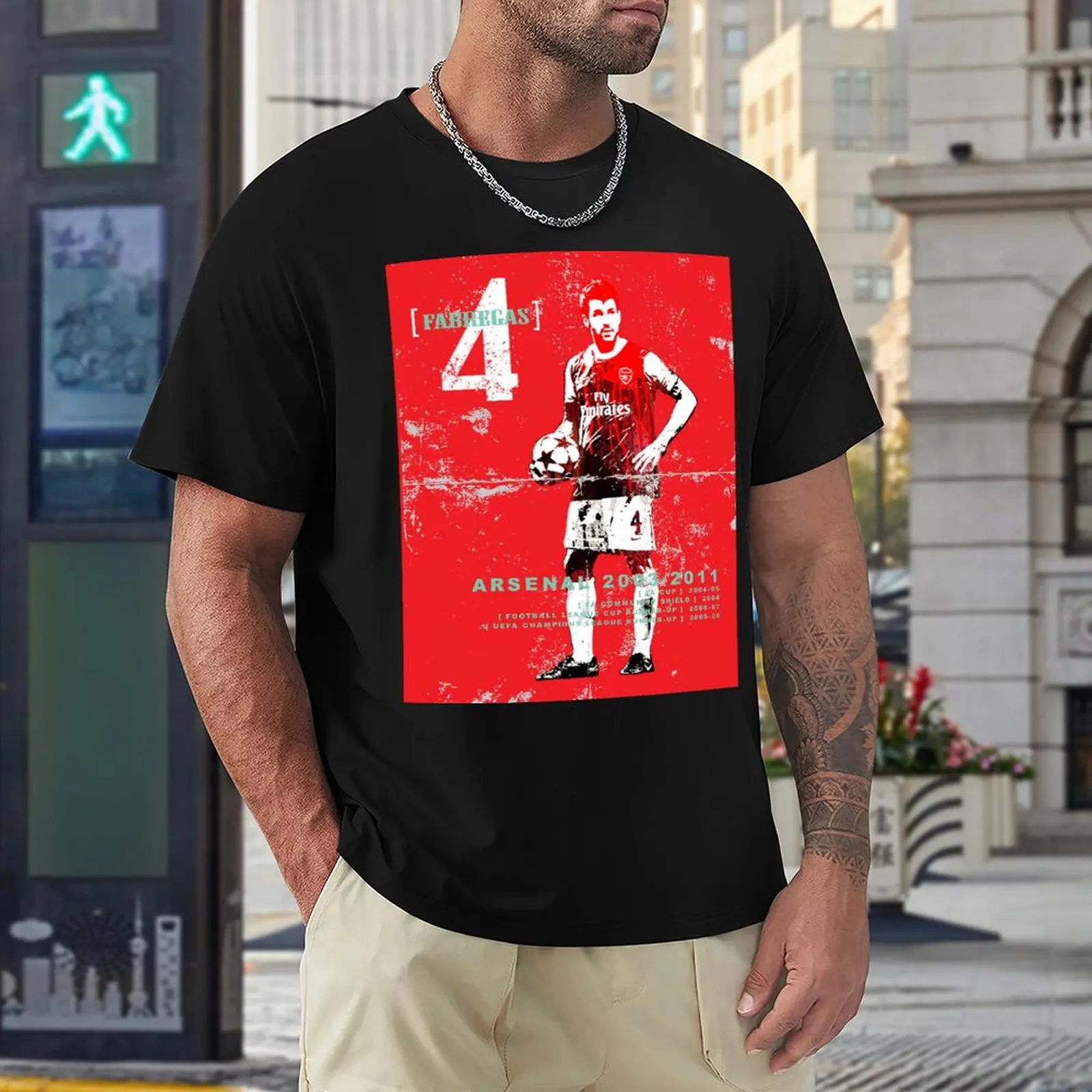 

T-shirts Spain 4 Fàbregas And Fabregas Football Player Motion Vintage Champion Home USA Size High Grade