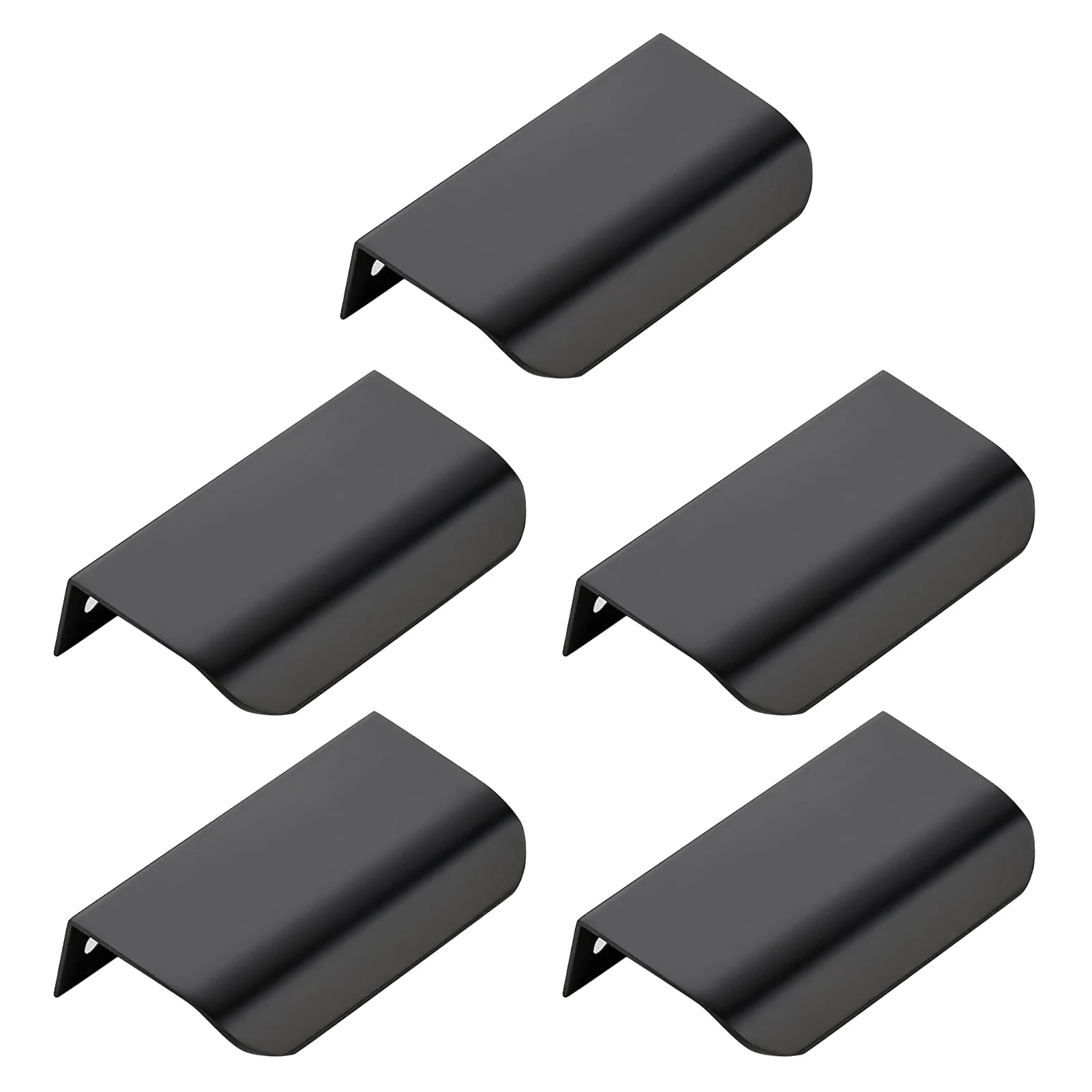 Черные скрытые ручки шкафа из алюминия