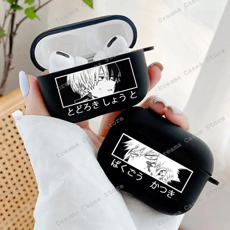 

My Hero Academia Bakugou Katsuki Todoroki Shoto Earphone Case for Apple Airpods 1 2 3 Pro Dabi Anime AirPods Pro Case