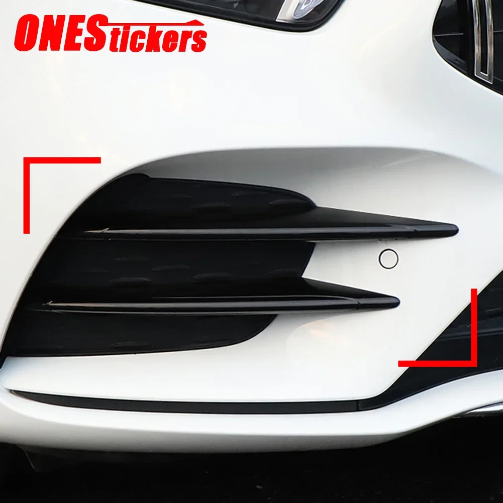 

For Mercedes Benz A Class W177 V177 A180 A200 A220 A250 2019-2021+ Car Accessories Front Fog Lamp Decoration Strips Trim Cover