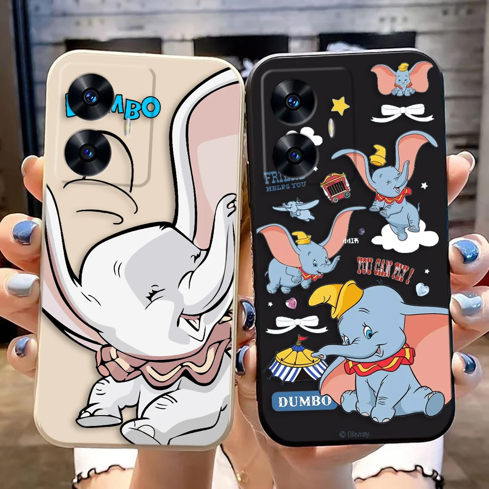 Чехол для телефона Cartoon Disney Dumbo Realme C65 C63 C53 C35 C55 C33 C30 C21Y C20 C12 C11 GT 2 XT NARAO 20 30 50 чехол Funda