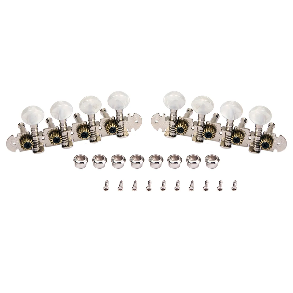 

2Pcs Mandolin Tuning Pegs Machine String Tuning Pegs For Mandolin Instruments Accessory Part ( Silver )