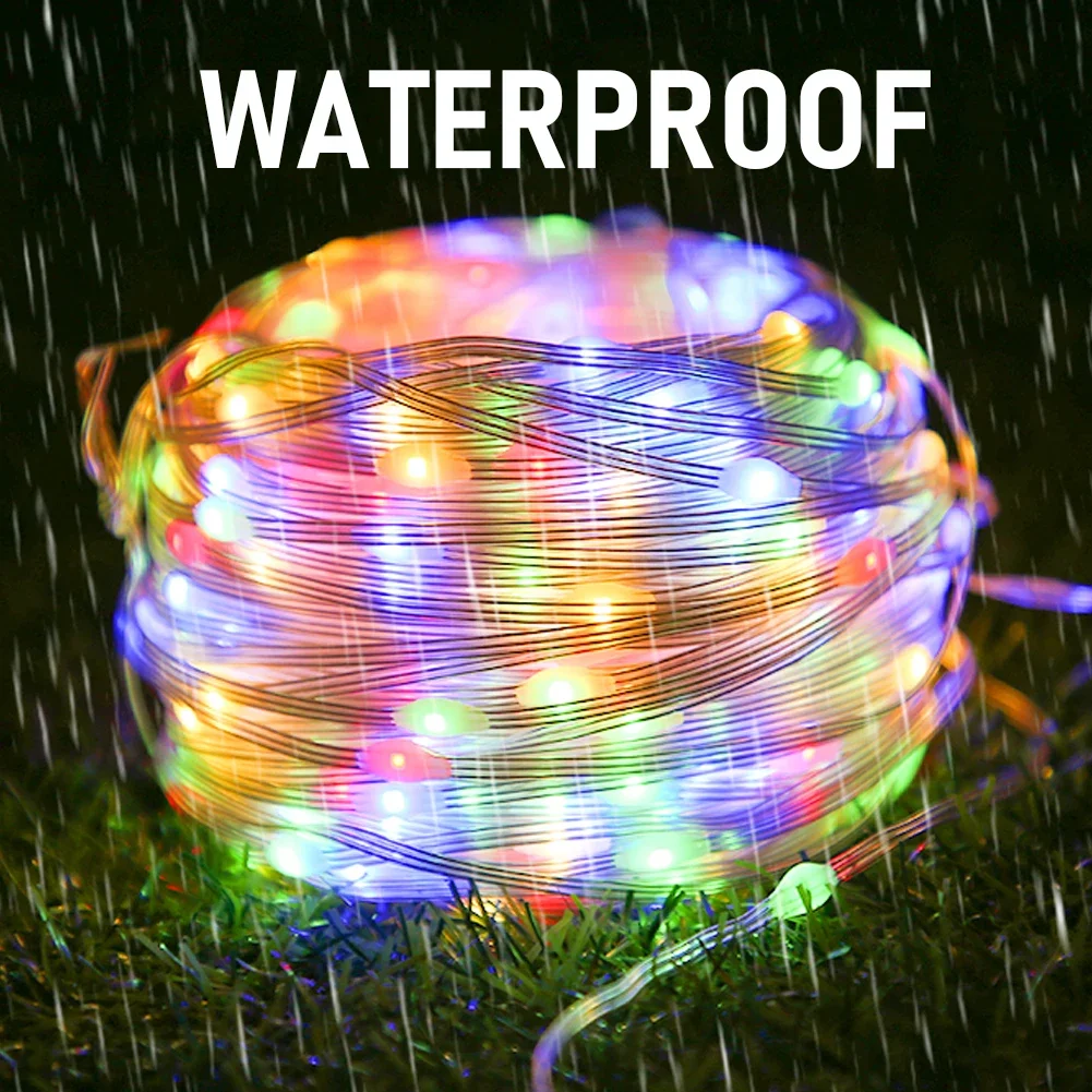 Фото 5 м 10 м 20 м сказочные светодиодные фонари USB Dream Color Smart String Light Пульт дистанционного управления через приложение для украшения комнаты, свадьбы, рождественской елки №5