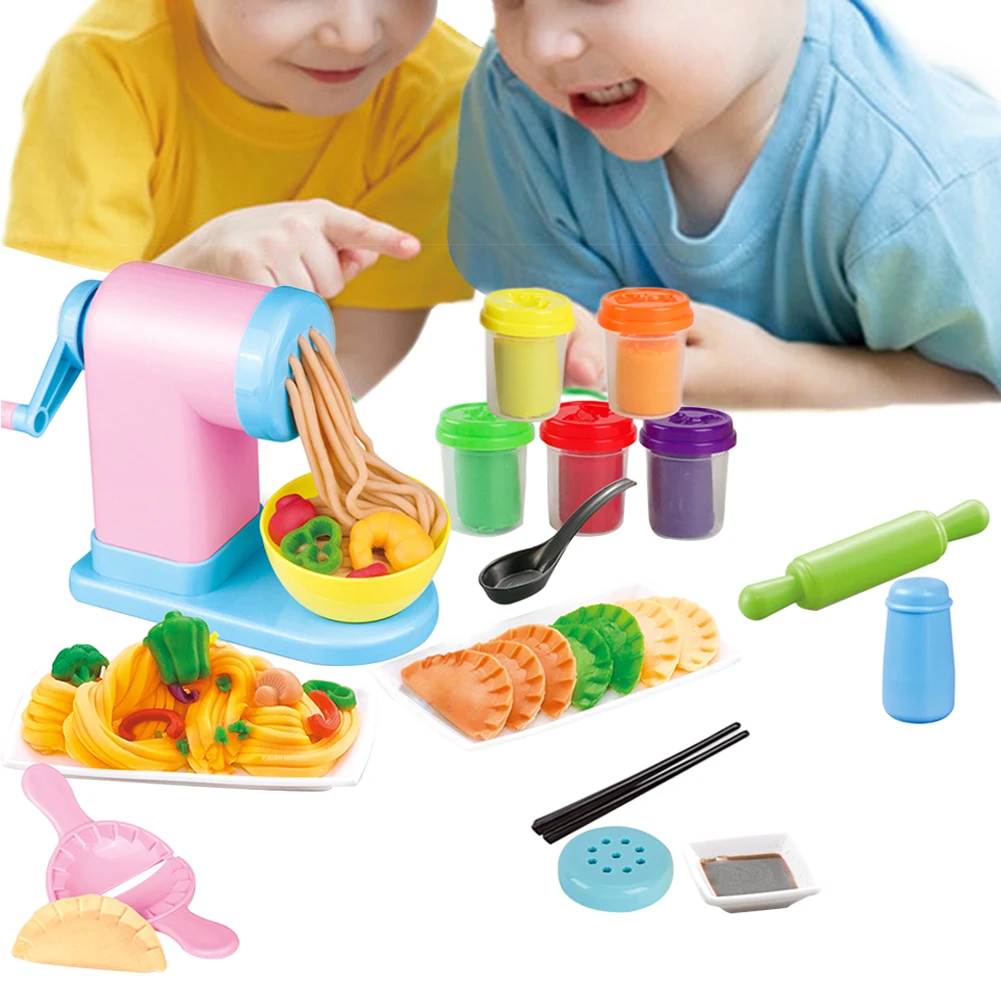

Manual Pasta Maker Noodle Making Juguetes Color Mud DIY Noodle Machine Suit Kitchen Noodle Maker Machine Pretend Educational Toy