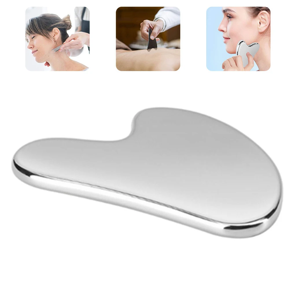 

Stainless Steel Gua Sha Board Muscle Massage Tool Therapy Scraping Plate Promote Blood Circulation Eye Face SPA Massage Board