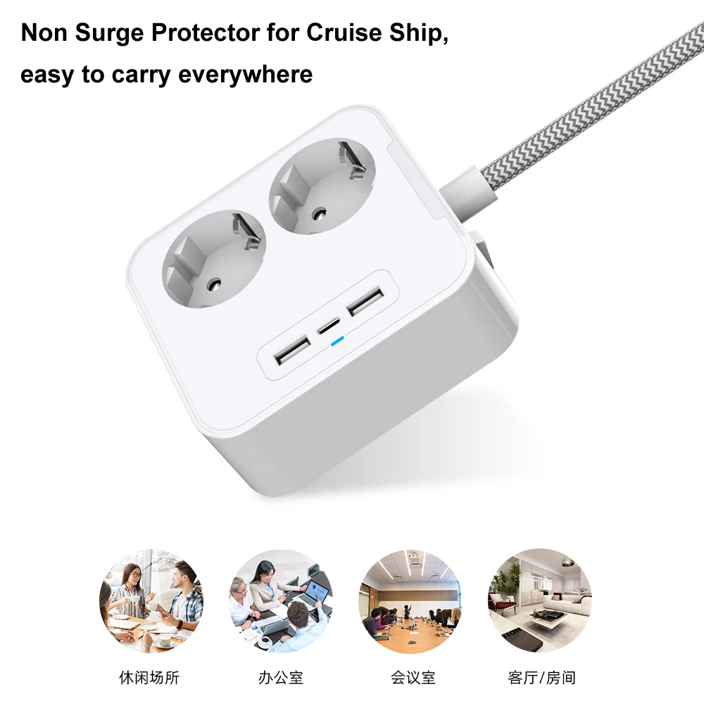 Сетевой удлинитель с удлинителем и портами USB Type-C | Электроника