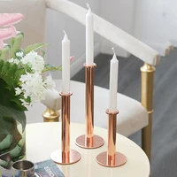 vases christmas nordic candles table tray gold iron classic candles table metal modern centro de mesa living candelabraation