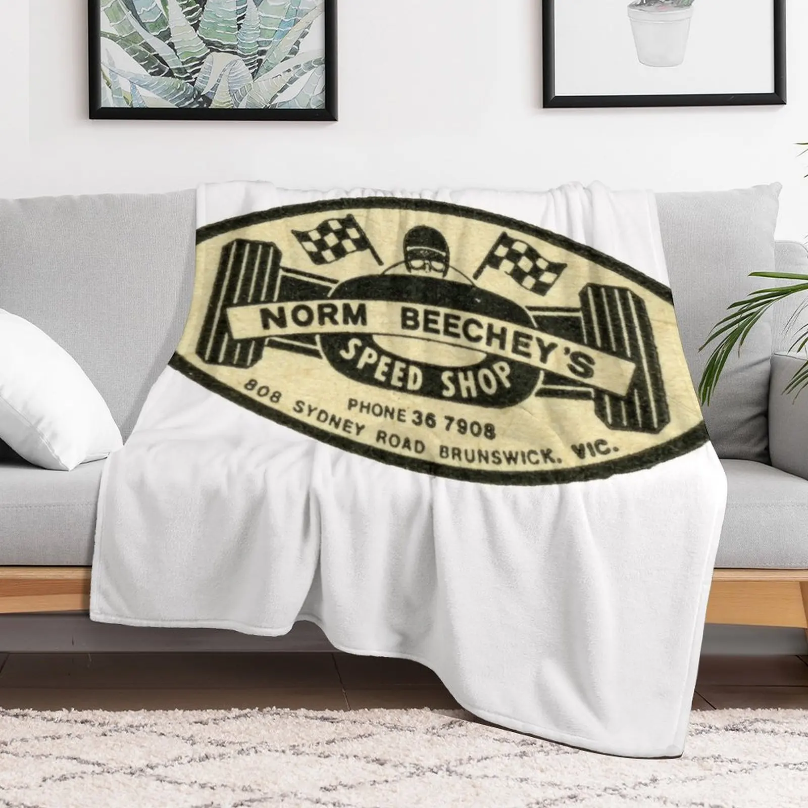 Stormin' Norm Beecheys Speed Shop Австралийское одеяло мягкое винтажное тепловое для