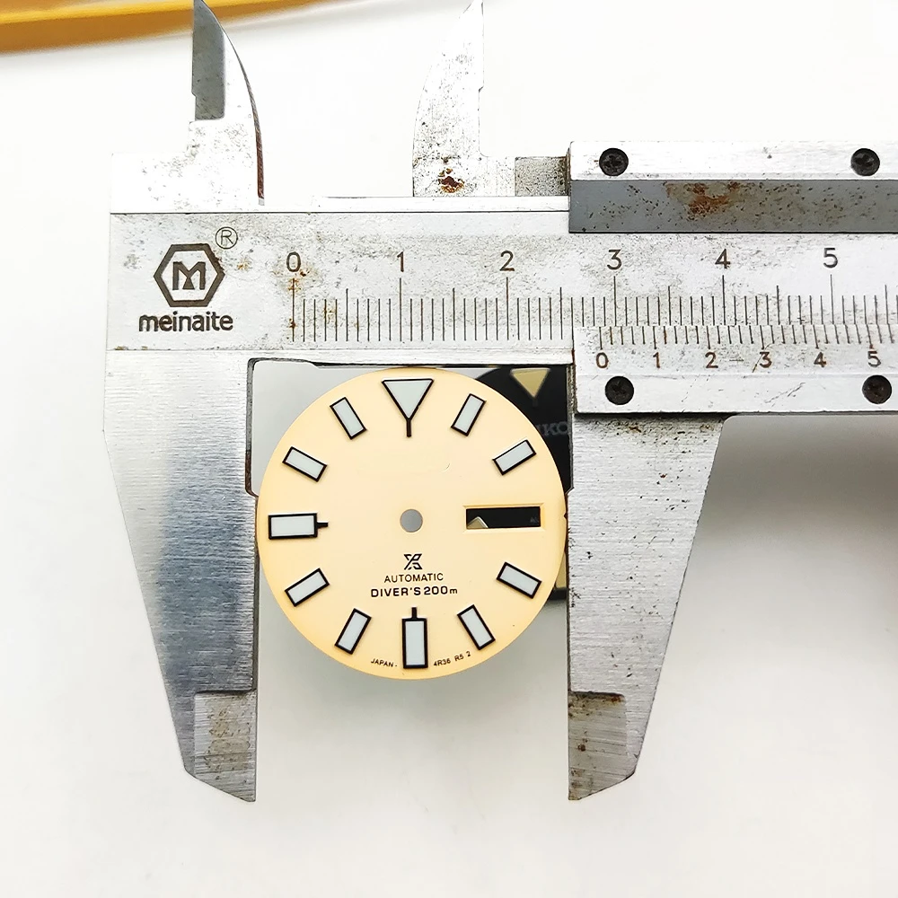 S 28.5mm Watch Dial Frosted Black Noctilucent Dial Fit Japan NH35 NH36 4R 7S Automatic Movement Men Watch Accessories