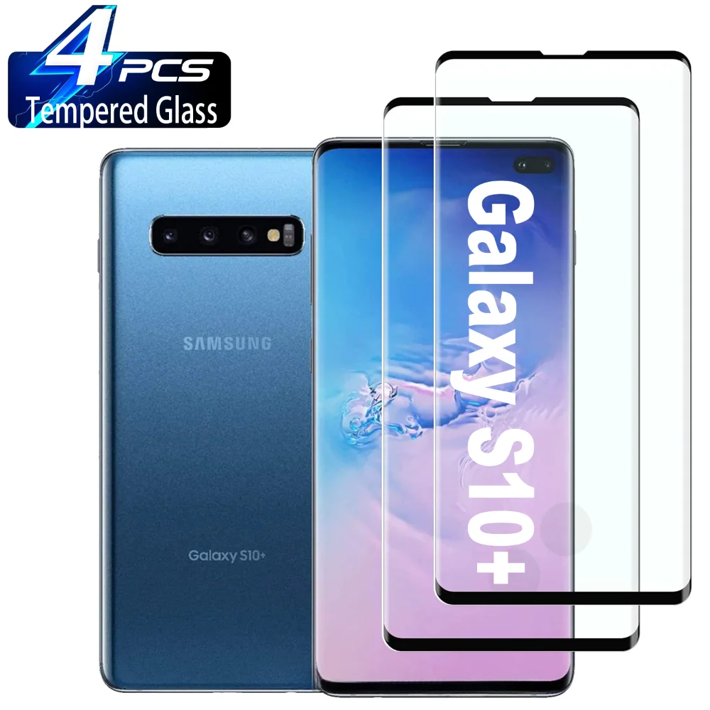 

4Pcs Tempered Glass For Samsung Galaxy S10 Plus S20 S21 S22 S23 Ultra Plus Note 20 Ultra Anti Scratch Screen Protector Glass