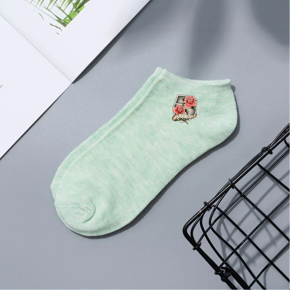 

Anime Attack on Titan Cotton Boat Socks Unisex Cartoon Shallow Stockings Candy Color Ankle Socks Sports Breathable Socken Gifts