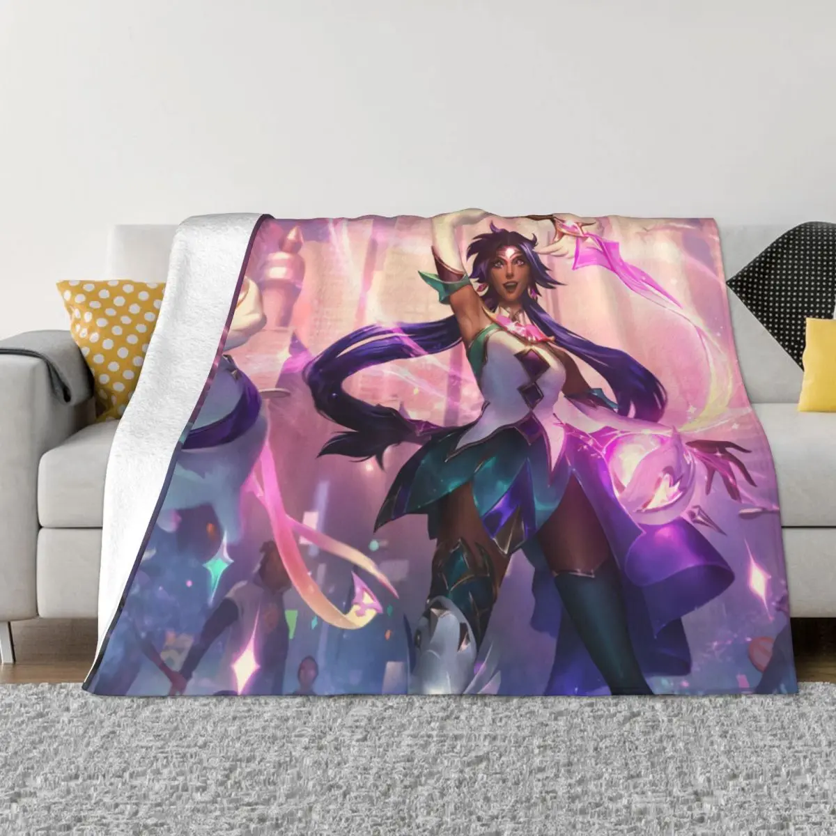 

Игровое одеяло LOL League of Legends, фланелевое одеяло с изображением звезды и хранителя, нажила, мягкое флисовое покрывало