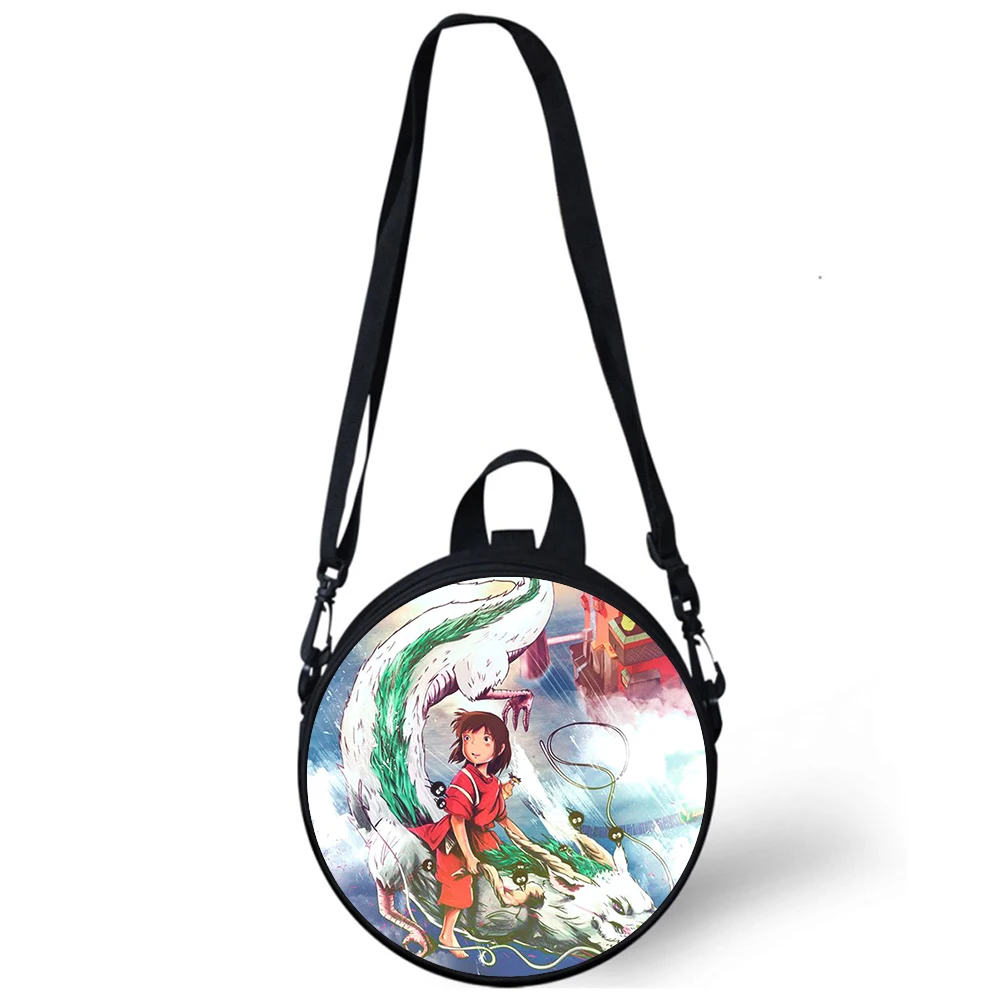 Anime Spirited Away Child kindergarten Bag 3D Print Crossbody Shoulder Bags For School Women Mini Round Bagpacks Rugtas Bag