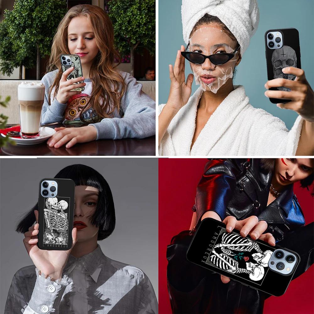 Чехол для телефона с изображением Человека скелета iPhone 14 12 11 ProMax 7 Plus XR XS Max 8 SE 2022 2020