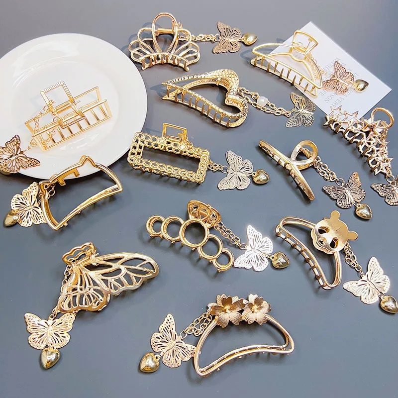 

Fashion Geometric Metal Hair Claw Clips for Women Vintage Hair Clamps Crab Headband Hairpin Girls Hair Accessories Headwear