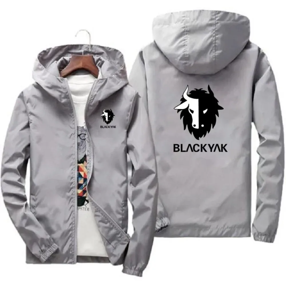 

2023 Black Yak Spring And Autumn Gray Jacket Motorcycle Zipper Jacket Men's Casual Men's Camping Hiking Windbreak Jacket