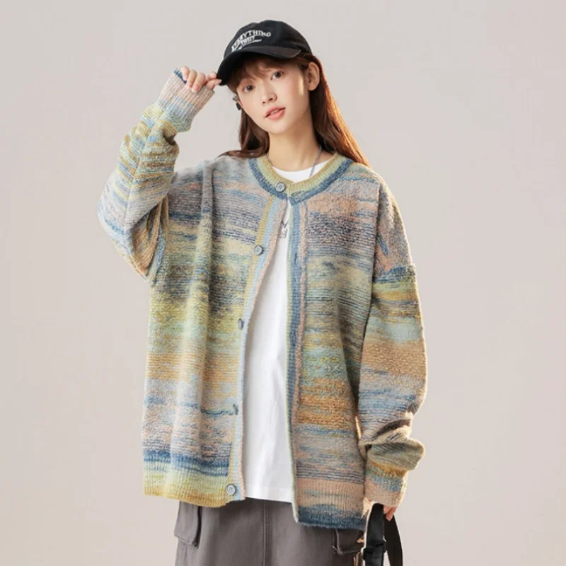 Осенне-зимний вязаный свитер Merad с круглым вырезом и пуговицами Женский Теплый