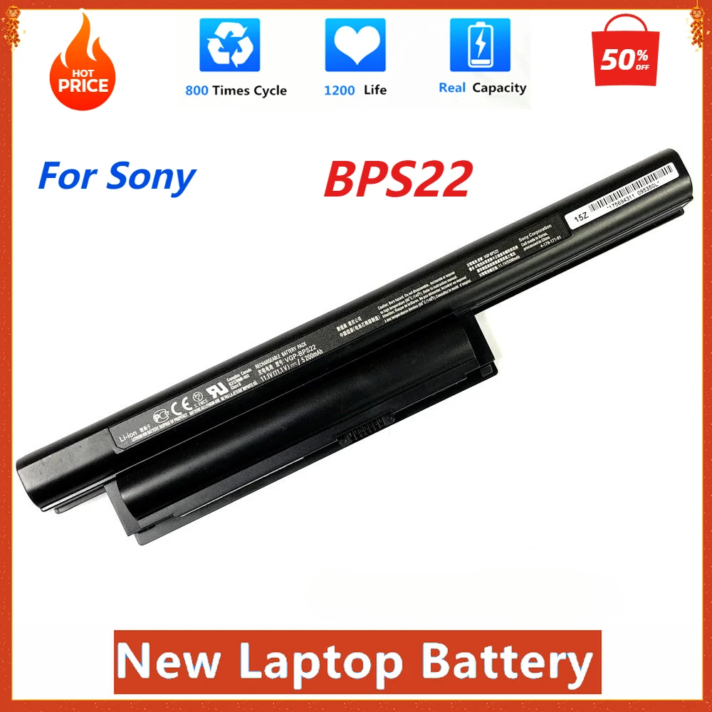 BPS22 Аккумулятор для ноутбука Sony VAIO VGP-BPS22 VGP-BPS22A VGP-BPL22 VGP-BPS22/A VPC-EB3 VPC-EB33 VPC-E1Z1
