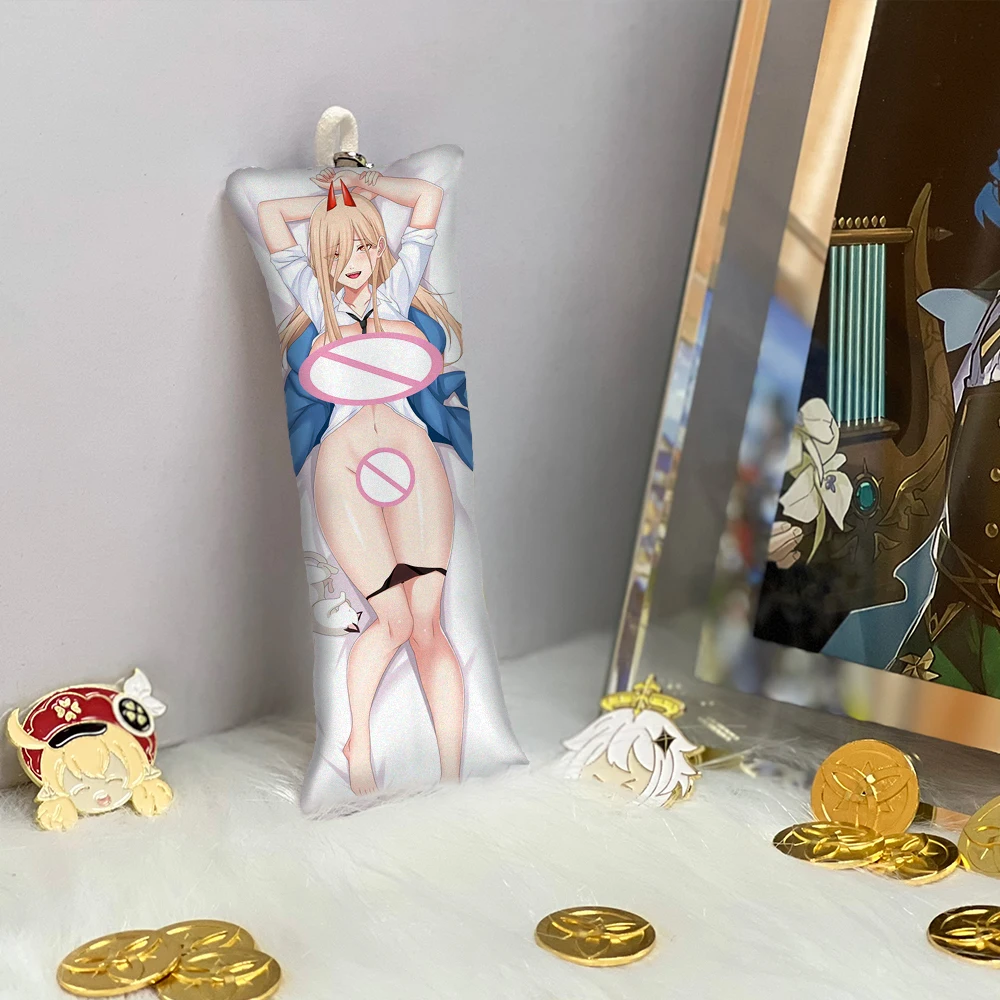 

Chainsaw man Power Mini Dakimakura Key Chain Pendant Anime Accessories Key Ring Small Cute Body Pillow Bag Pendant 2 Side
