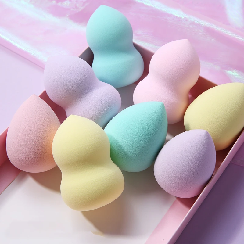 

8 Color Mini Beauty Egg Gourd Puff Non-latex Wet And Dry Makeup Puff Makeup Tools Make-up For Women Makeup Puff Tools