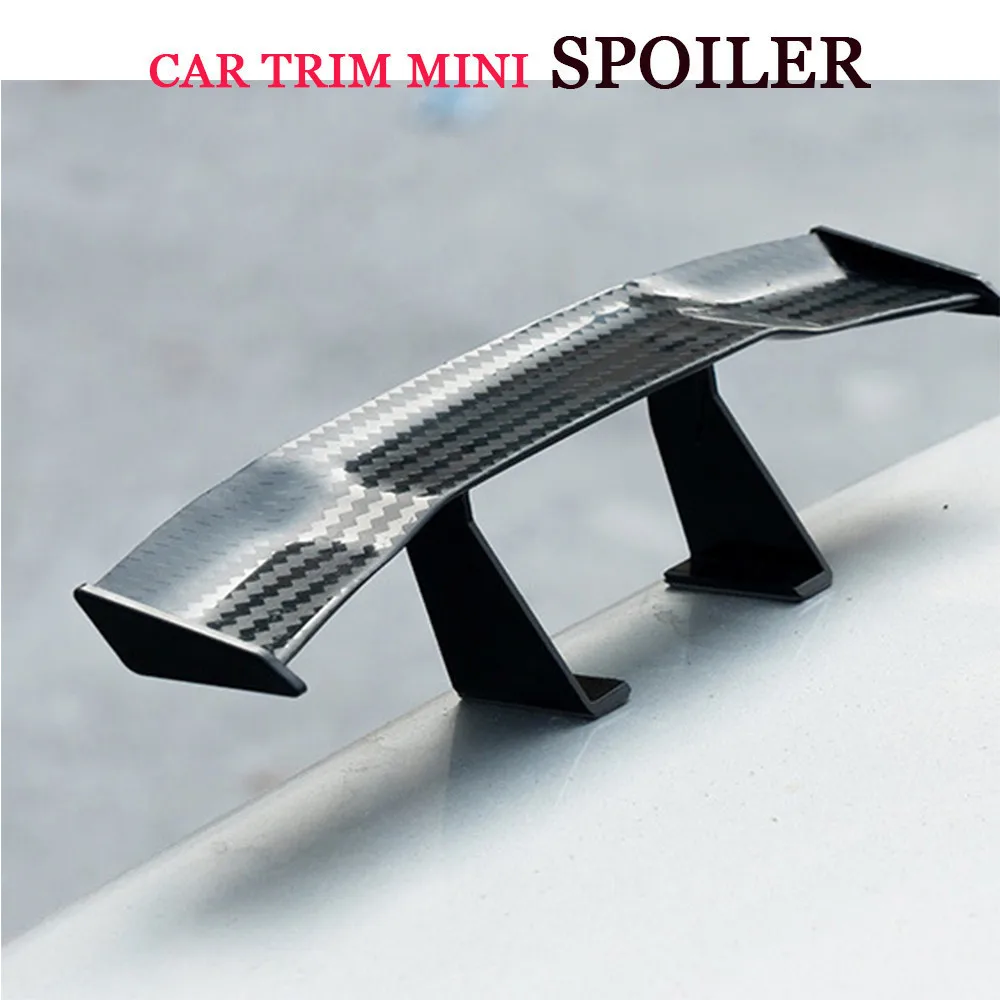 

Car Tail Wing Decoration Universal Car Mini Tail Wing Carbon Small Funny Spoiler Mini Auto Fiber Decoration Spoiler Wing