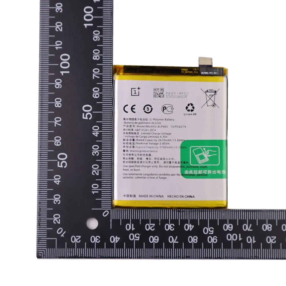 2024 года 3700 мАч BLP685 оригинальный аккумулятор для OnePlus 6T A6010 7 One Plus большой емкости