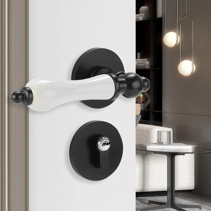 

Door Handle Indoor Lock Door Split Mute Room Wooden Lock Cylinder American Home Lock Retro Lock Lock Door Bedroom Set