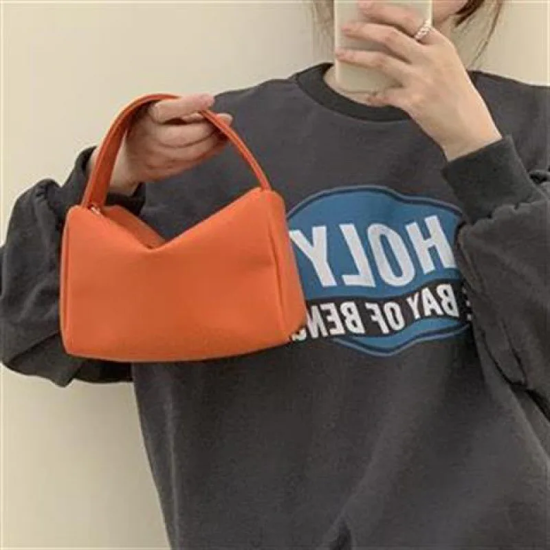 

Korean Wave Portable Small Square Bag Simplicity Texture High-capacity Inclined Shoulder Bag 2022 Daily Commute Cosmetic Bag