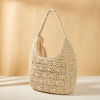 straw bags for women handbags bohemian paper rope woven bag summer beach bag handmade shoulder bags rattan shopper tote hobos