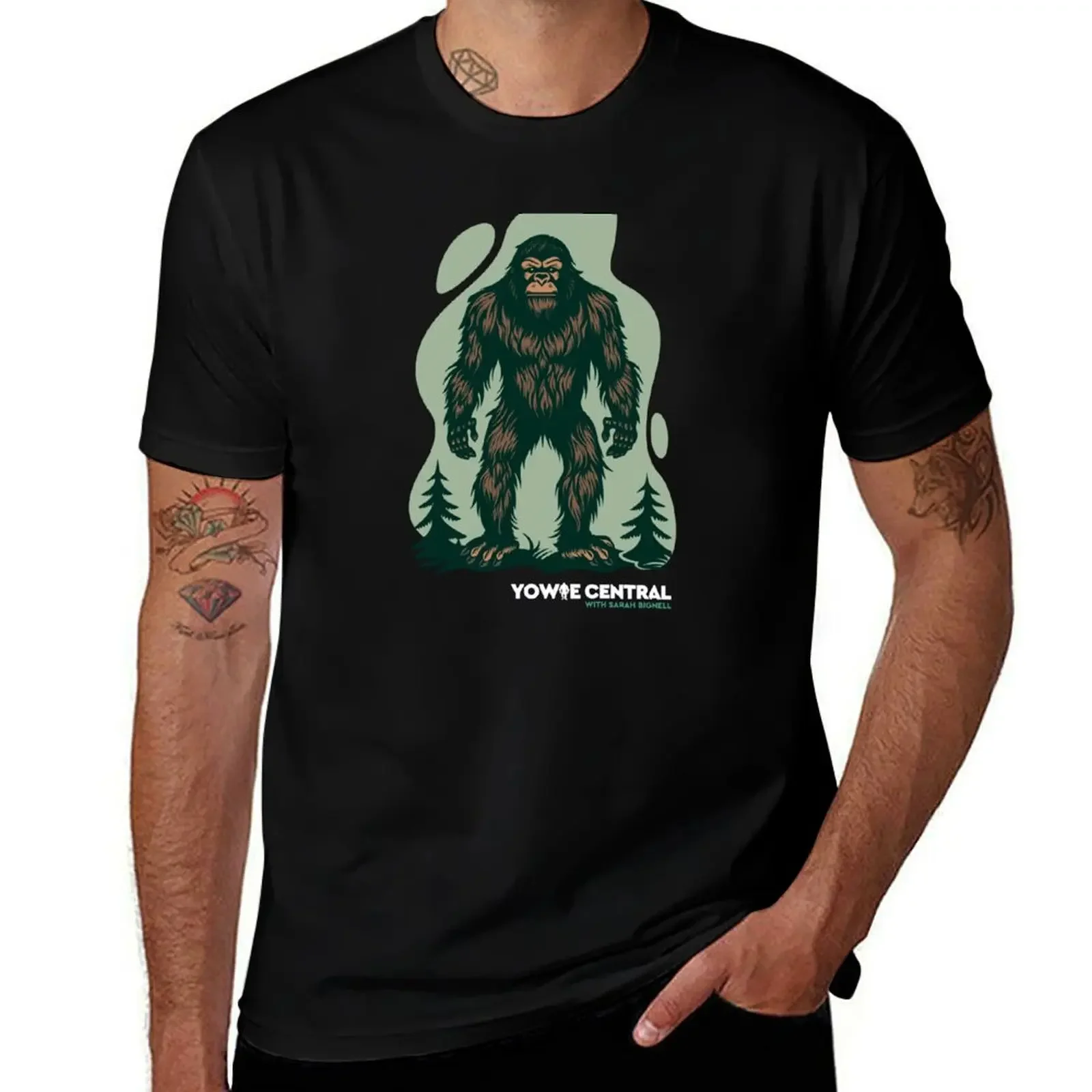 Yowie - Green background T-Shirt cotton man t-shirts vintage clothes Men's t-shirt