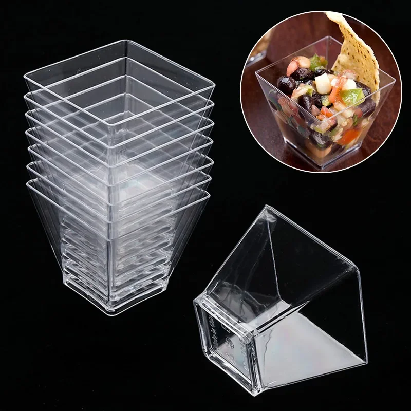

Disposable Cup Plastic Dessert Ice Cream Cup Home Christmas Festival Party Food Cup Dish Supplies