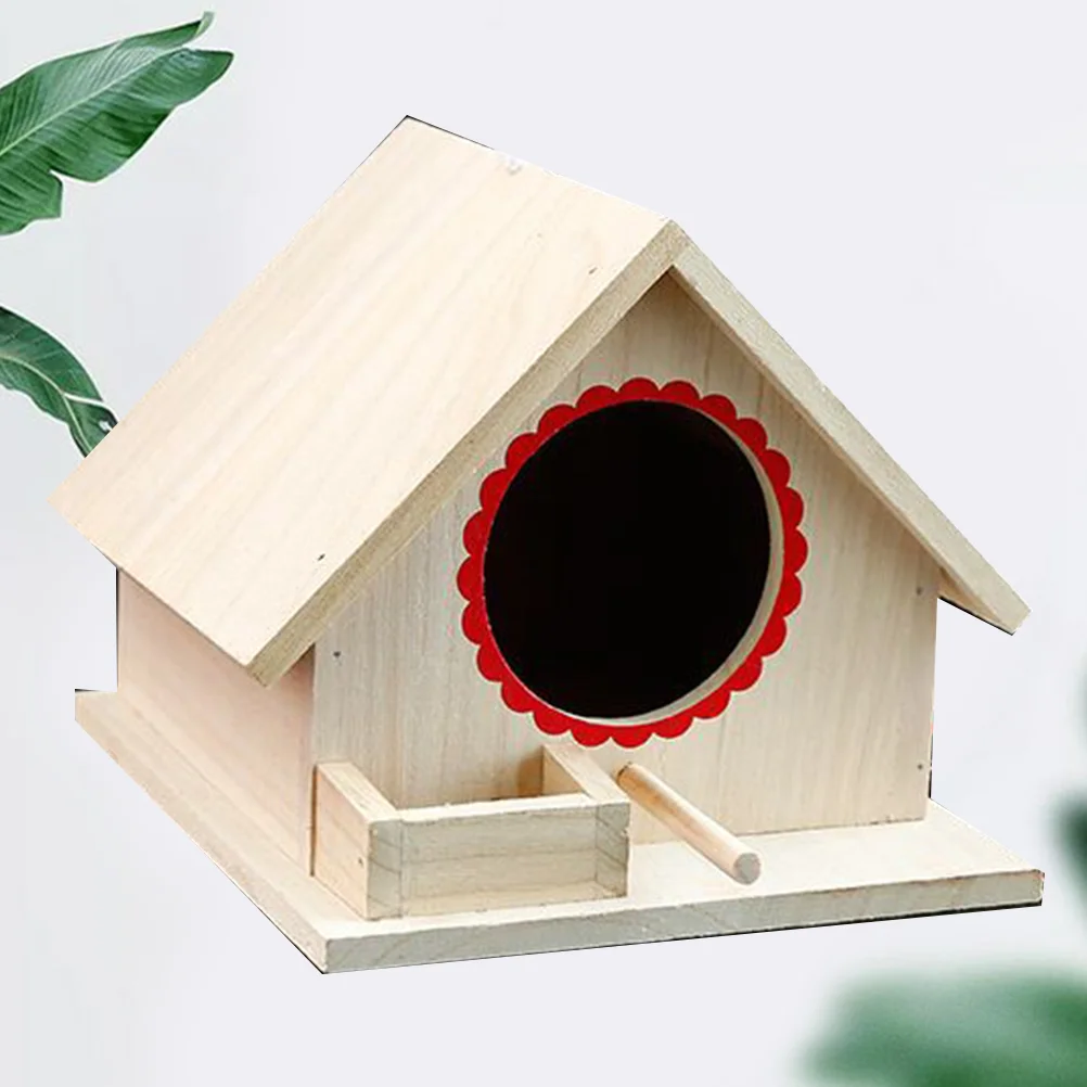 

1pc Wooden Bird Lovely Delicate Home Adornment Desktop Adornment for Office