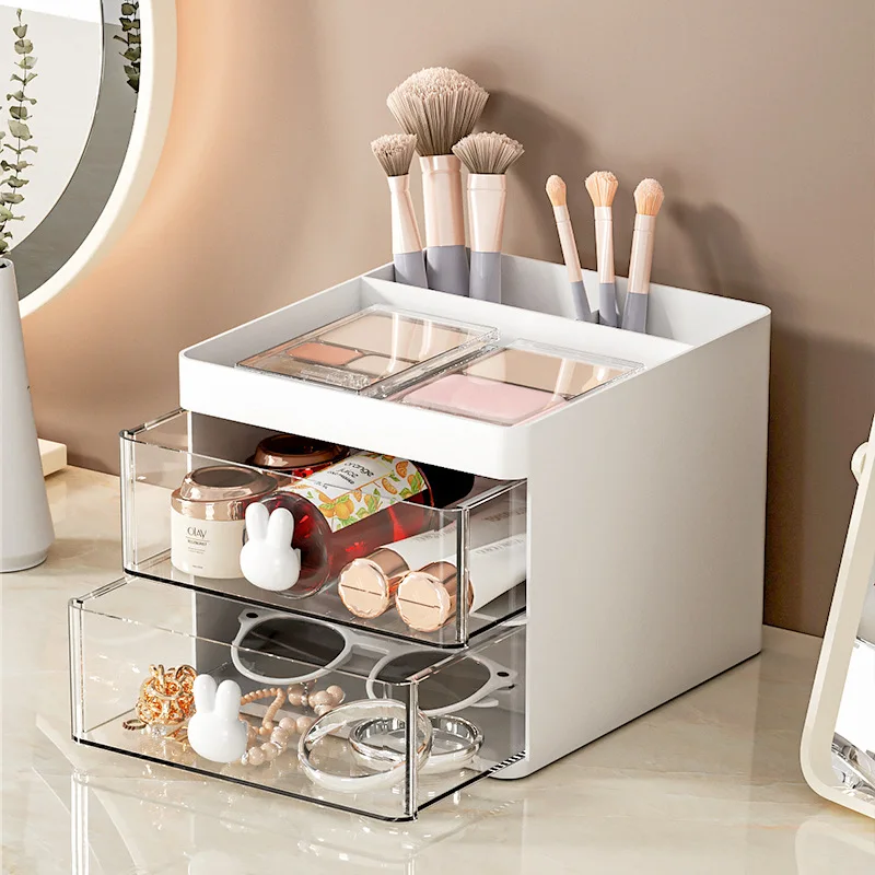 

Makeup Organizer Storage Box with Drawers for Cosmetics Office Stationery Organizer Pen Holder Large Capacity Storage Containers