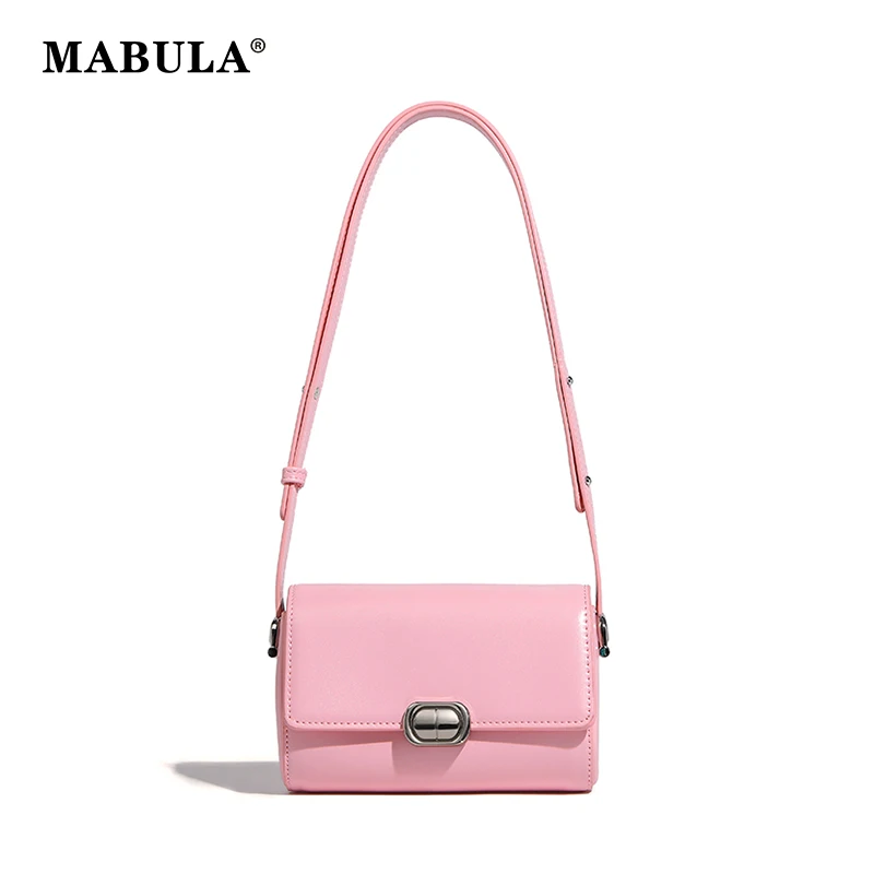 

Женская сумка-мессенджер MABULA, розовая простая сумка-мессенджер из натуральной кожи, роскошная женская сумка на плечо с клапаном, кошелек для мобильного телефона, модная сумка-слинг для путешествий