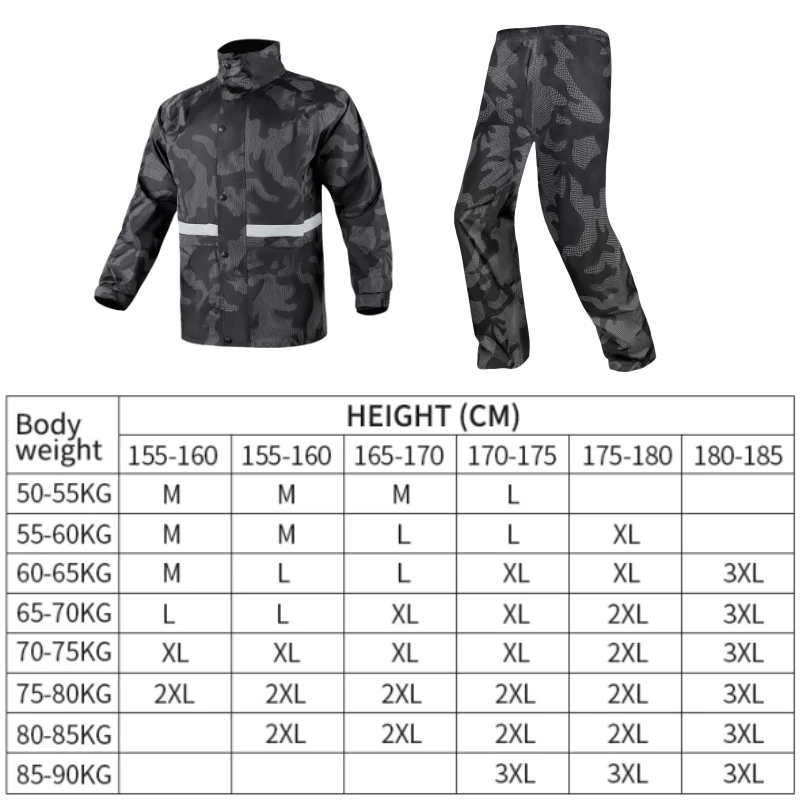 Черный камуфляжный раздельный костюм для взрослых велосипедный работы на